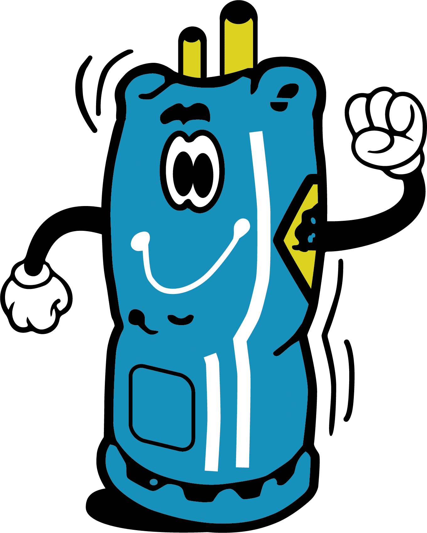 Image of an animated hot water heater.