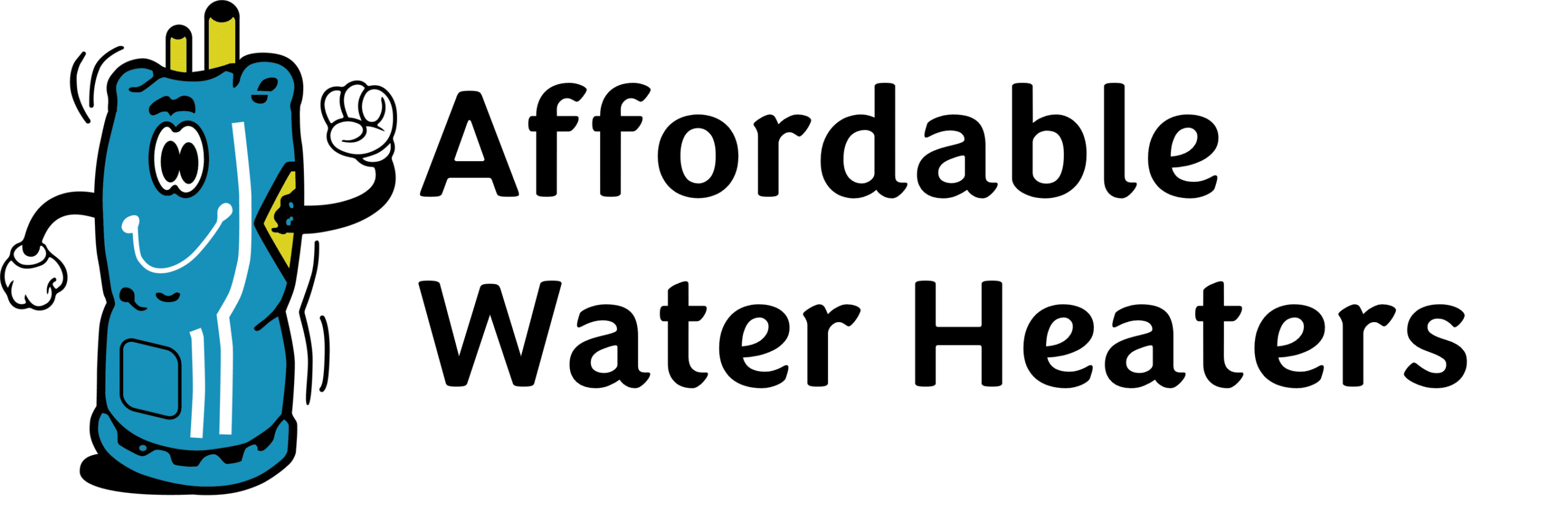 Image of the Affordable Water Heaters Logo with animated water heater.